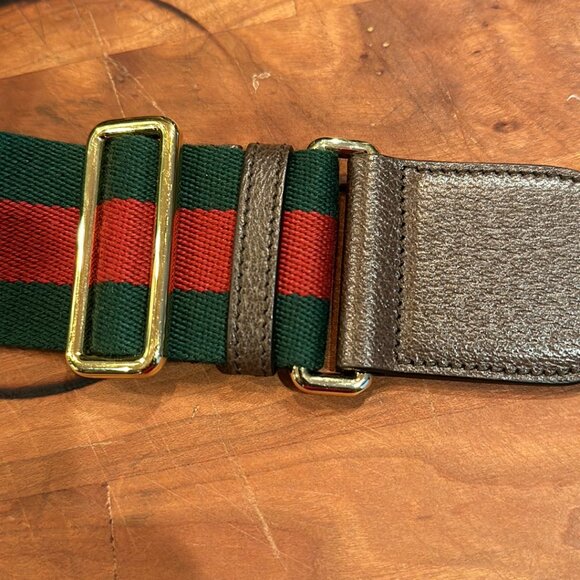 GUCCI X PALACE GG P Canvas Monogram Web Camouflage Flap Messenger (Unisex) - Picture 8 of 13